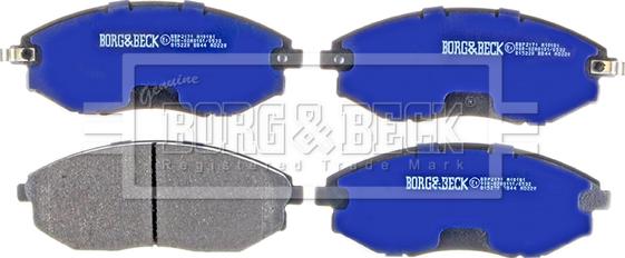 Borg & Beck BBP2171 - Гальмівні колодки, дискові гальма autozip.com.ua