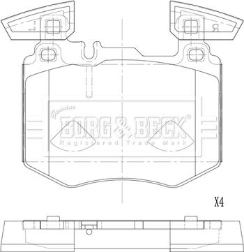 Borg & Beck BBP2898 - Гальмівні колодки, дискові гальма autozip.com.ua