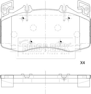 Borg & Beck BBP2892 - Гальмівні колодки, дискові гальма autozip.com.ua