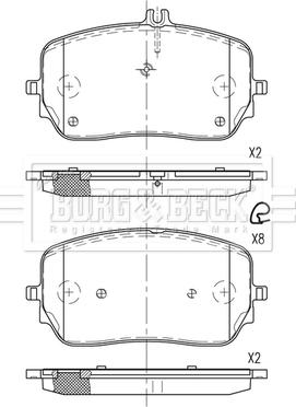 Borg & Beck BBP2855 - Гальмівні колодки, дискові гальма autozip.com.ua