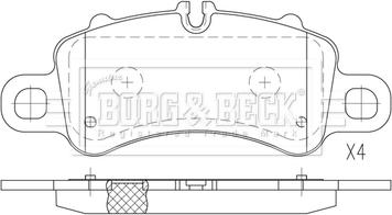 Borg & Beck BBP2803 - Гальмівні колодки, дискові гальма autozip.com.ua