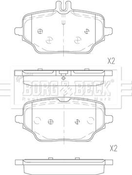 Borg & Beck BBP2884 - Гальмівні колодки, дискові гальма autozip.com.ua