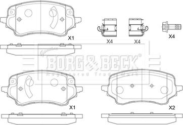 Borg & Beck BBP2885 - Гальмівні колодки, дискові гальма autozip.com.ua