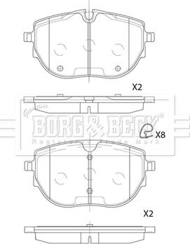 Borg & Beck BBP2881 - Гальмівні колодки, дискові гальма autozip.com.ua