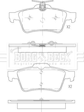 Borg & Beck BBP2883 - Гальмівні колодки, дискові гальма autozip.com.ua