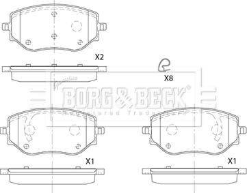 Borg & Beck BBP2887 - Гальмівні колодки, дискові гальма autozip.com.ua