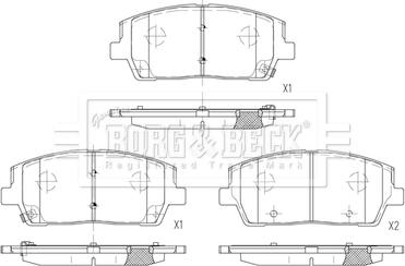 Borg & Beck BBP2835 - Гальмівні колодки, дискові гальма autozip.com.ua