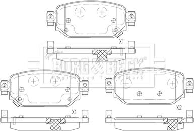 Borg & Beck BBP2830 - Гальмівні колодки, дискові гальма autozip.com.ua