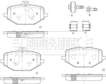 Borg & Beck BBP2874 - Гальмівні колодки, дискові гальма autozip.com.ua