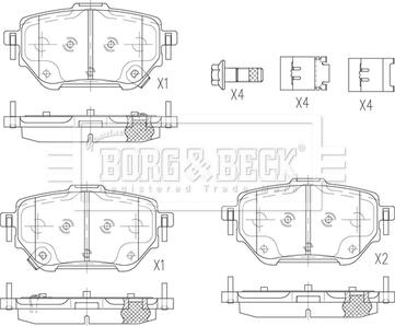 Borg & Beck BBP2875 - Гальмівні колодки, дискові гальма autozip.com.ua