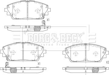 Borg & Beck BBP2873 - Гальмівні колодки, дискові гальма autozip.com.ua