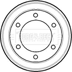 Borg & Beck BBR7084 - Гальмівний барабан autozip.com.ua