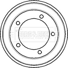 Borg & Beck BBR7083 - Гальмівний барабан autozip.com.ua