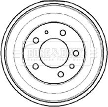 Borg & Beck BBR7036 - Гальмівний барабан autozip.com.ua