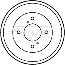 Borg & Beck BBR7165 - Гальмівний барабан autozip.com.ua