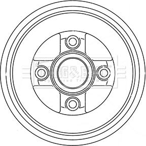 Borg & Beck BBR7243 - Гальмівний барабан autozip.com.ua