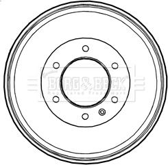 Borg & Beck BBR7229 - Гальмівний барабан autozip.com.ua