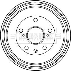 Borg & Beck BBR7220 - Гальмівний барабан autozip.com.ua