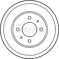 Borg & Beck BBR7222 - Гальмівний барабан autozip.com.ua