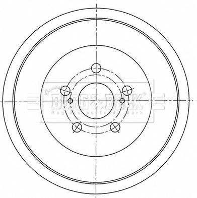 Borg & Beck BBR7276 - Гальмівний барабан autozip.com.ua
