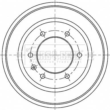 Borg & Beck BBR7272 - Гальмівний барабан autozip.com.ua