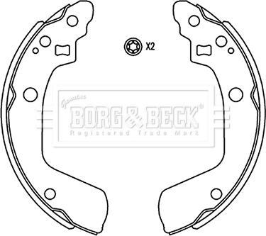 Borg & Beck BBS6509 - Комплект гальм, барабанний механізм autozip.com.ua