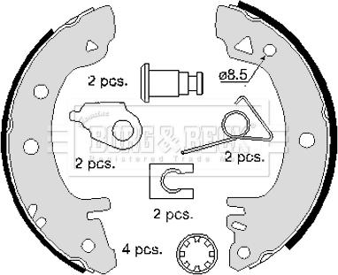 Borg & Beck BBS6097 - Комплект гальм, барабанний механізм autozip.com.ua