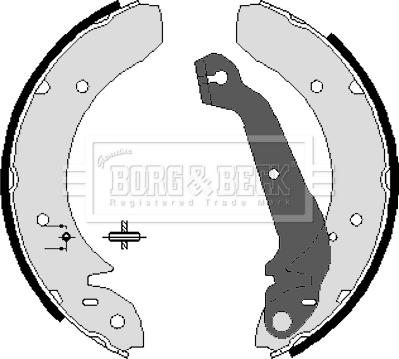 Borg & Beck BBS6045 - Комплект гальм, барабанний механізм autozip.com.ua