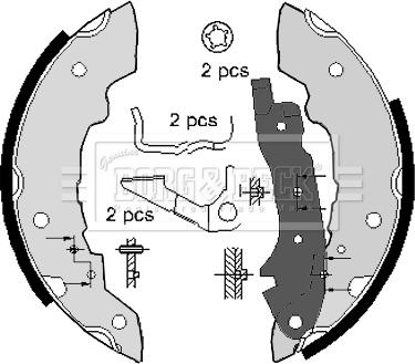 Borg & Beck BBS6067 - Комплект гальм, барабанний механізм autozip.com.ua