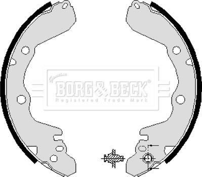 Borg & Beck BBS6038 - Комплект гальм, барабанний механізм autozip.com.ua