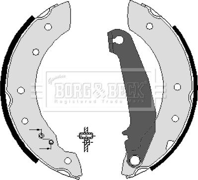 Borg & Beck BBS6033 - Комплект гальм, барабанний механізм autozip.com.ua
