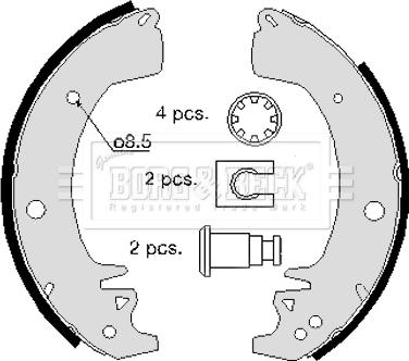 Borg & Beck BBS6078 - Комплект гальм, барабанний механізм autozip.com.ua