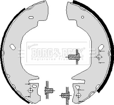 Borg & Beck BBS6194 - Комплект гальм, барабанний механізм autozip.com.ua