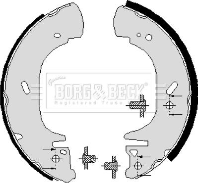 Borg & Beck BBS6190 - Комплект гальм, барабанний механізм autozip.com.ua