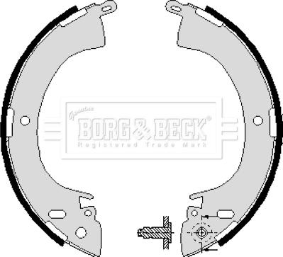 Borg & Beck BBS6197 - Комплект гальм, барабанний механізм autozip.com.ua