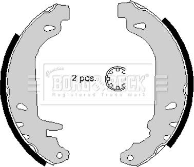 Borg & Beck BBS6147 - Комплект гальм, барабанний механізм autozip.com.ua