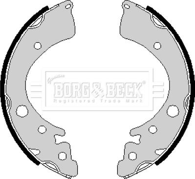 Borg & Beck BBS6160 - Комплект гальм, барабанний механізм autozip.com.ua