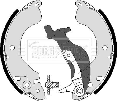 Borg & Beck BBS6117 - Комплект гальм, барабанний механізм autozip.com.ua