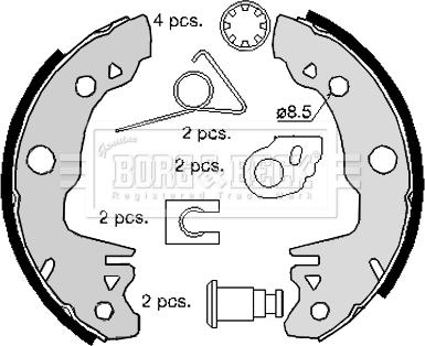 Borg & Beck BBS6127 - Комплект гальм, барабанний механізм autozip.com.ua