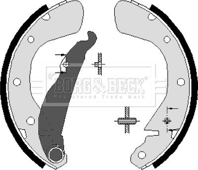 Borg & Beck BBS6252 - Комплект гальм, барабанний механізм autozip.com.ua