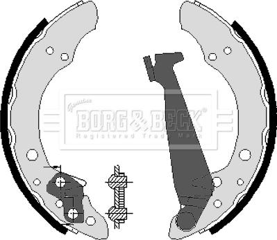 Borg & Beck BBS6213 - Комплект гальм, барабанний механізм autozip.com.ua