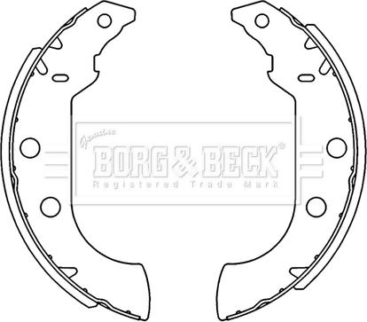 Borg & Beck BBS6231 - Комплект гальм, барабанний механізм autozip.com.ua