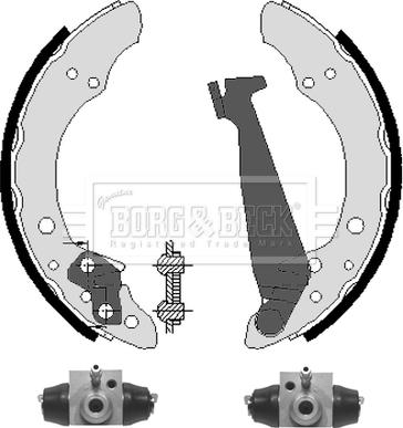 Borg & Beck BBS1091K - Комплект гальм, барабанний механізм autozip.com.ua