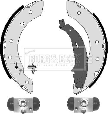 Borg & Beck BBS1068K - Комплект гальм, барабанний механізм autozip.com.ua