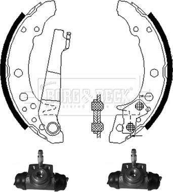 Borg & Beck BBS1002K - Комплект гальм, барабанний механізм autozip.com.ua