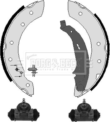 Borg & Beck BBS1039K - Комплект гальм, барабанний механізм autozip.com.ua