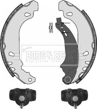 Borg & Beck BBS1023K - Комплект гальм, барабанний механізм autozip.com.ua