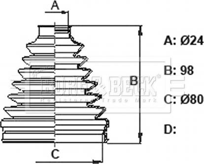 Borg & Beck BCB6404 - Пильник, приводний вал autozip.com.ua