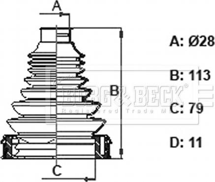 Borg & Beck BCB6407 - Пильник, приводний вал autozip.com.ua