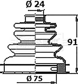 Borg & Beck BCB6413 - Пильник, приводний вал autozip.com.ua